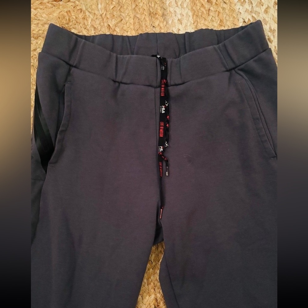 Fila Woman’s Dark Gray Jogger Pants with Branded Drawstring